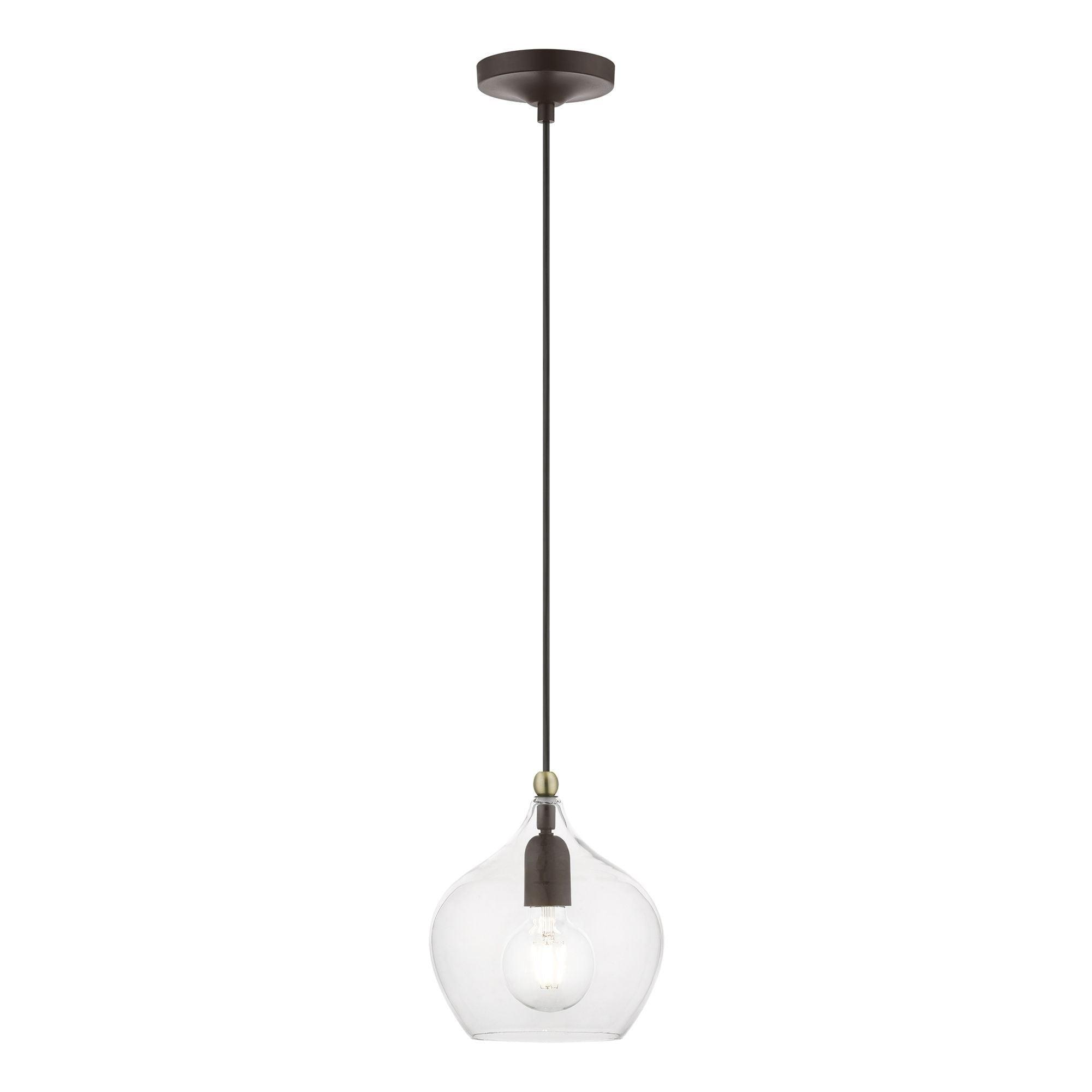 Livex Lighting Aldrich 1 - Light Pendant in  Bronze/Antique Brass
