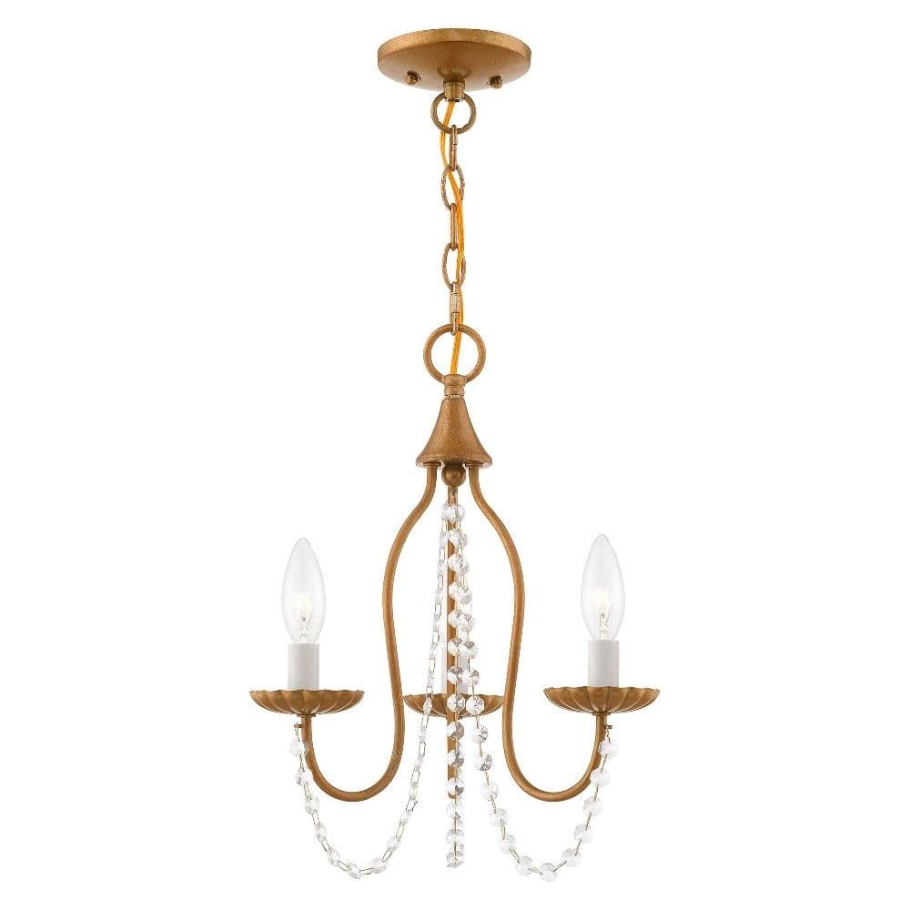 Livex Lighting Alessia 3 - Light Chandelier in  Antique Gold Leaf