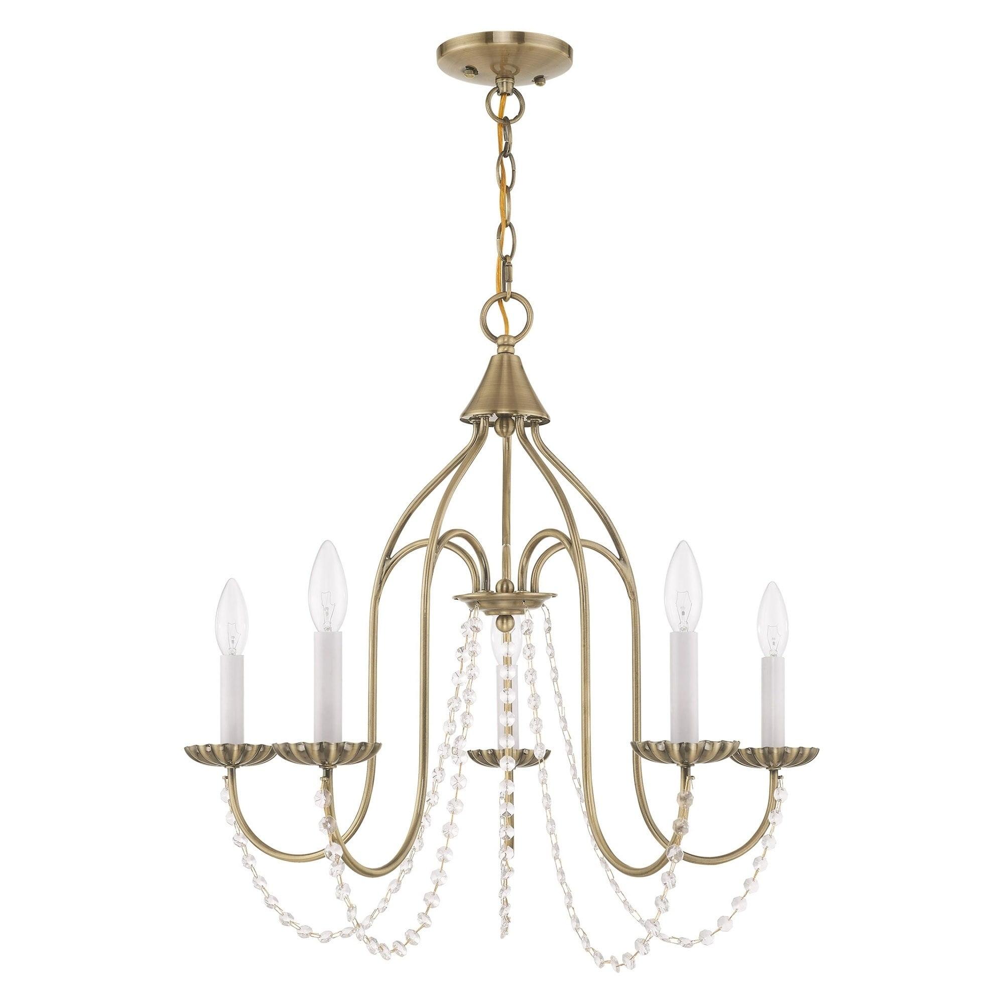 Livex Lighting Alessia 5 - Light Chandelier in  Antique Brass