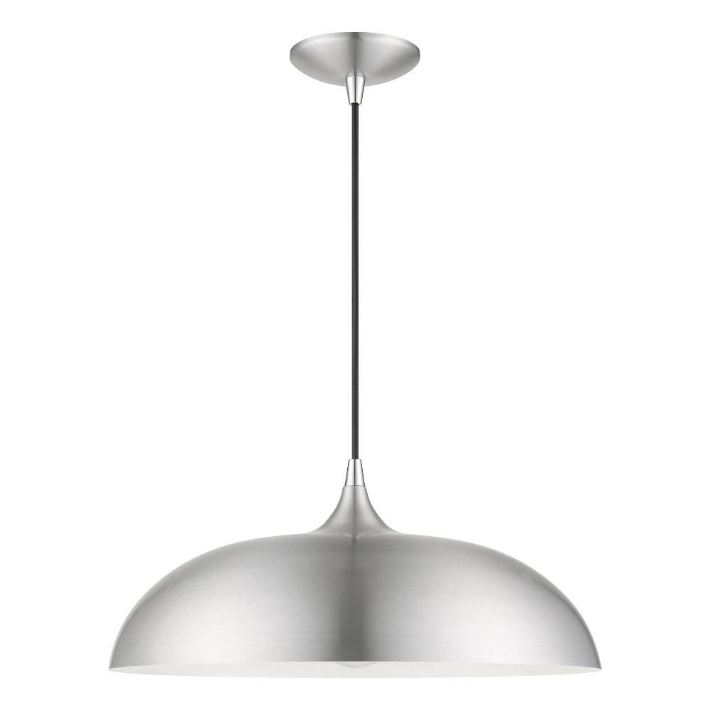 Amador Brushed Aluminum & Polished Chrome 18" Indoor/Outdoor Pendant Light