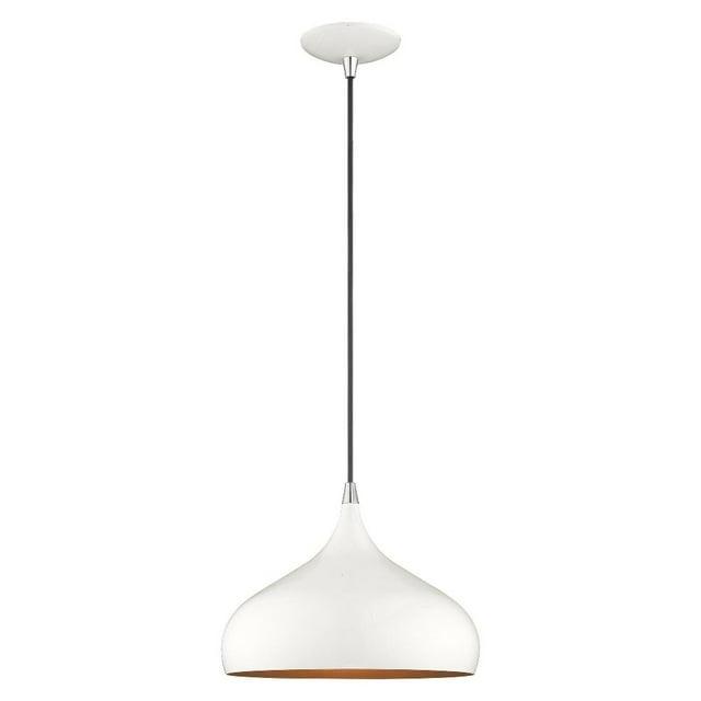 Livex Lighting Amador 1 - Light Pendant in  Shiny White