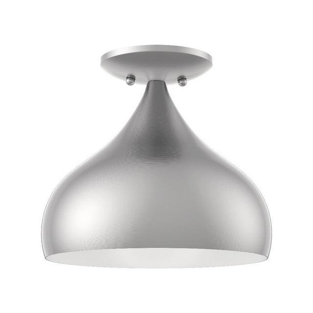 Livex Lighting Amador 1 - Light Semi-Flush Mount in  Brushed Nickel