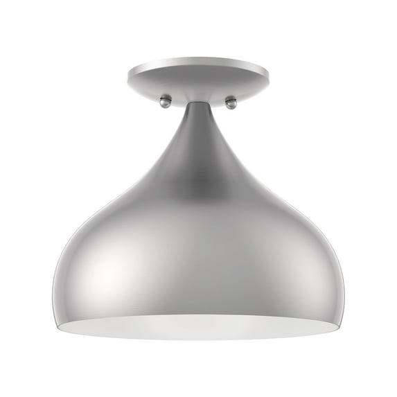 Livex Lighting Amador 1 - Light Semi-Flush Mount in Brushed Nickel