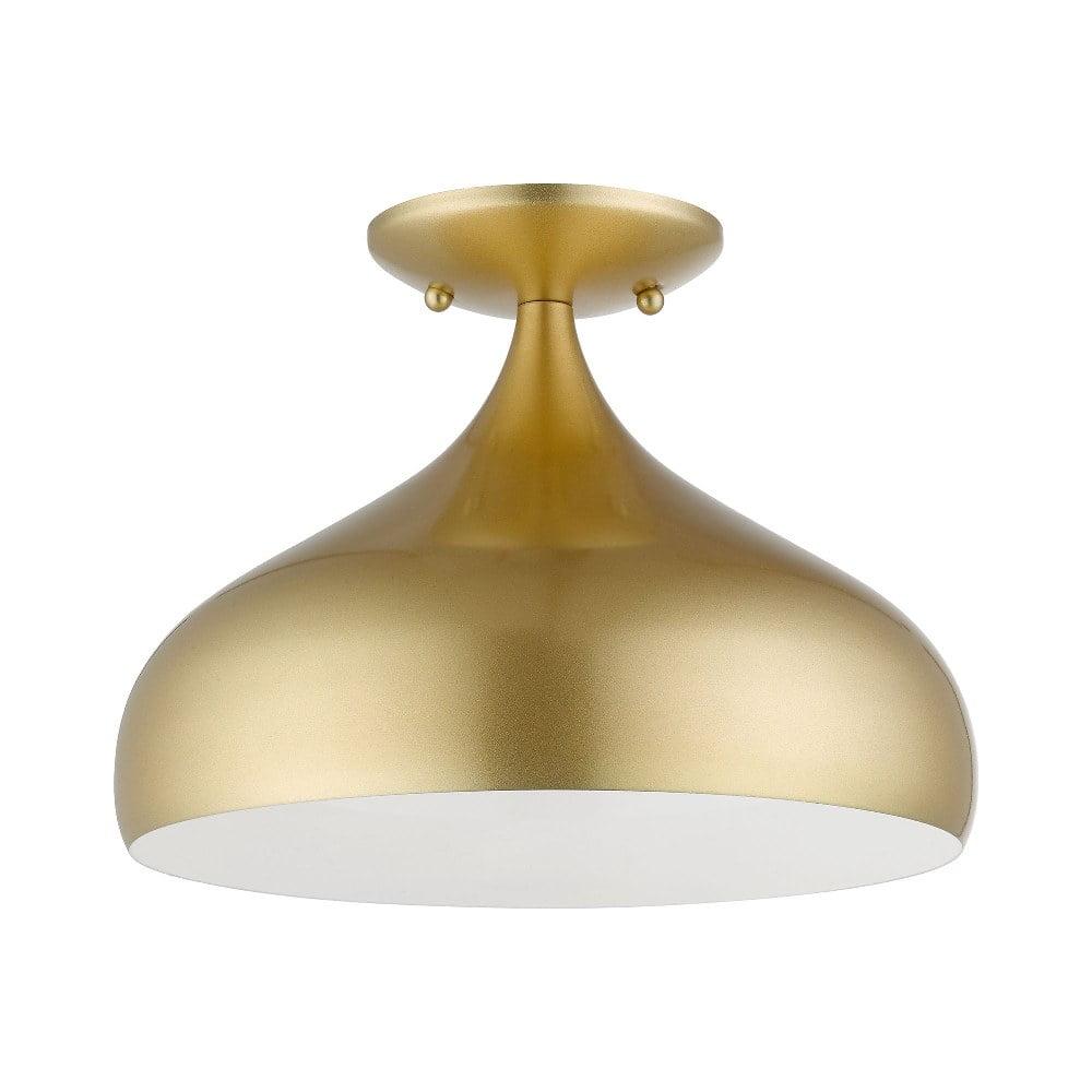 Livex Lighting Amador 1 - Light Semi-Flush Mount in  Soft Gold