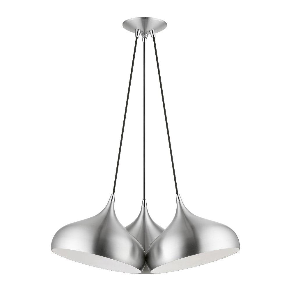 Livex Lighting Amador 3 - Light Pendant in  Brushed Aluminum