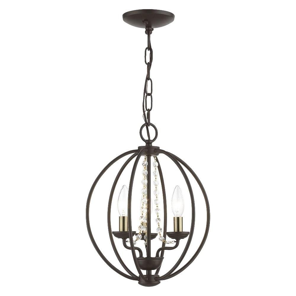 Livex Lighting Arabella 3 - Light Chandelier in  Bronze/Antique Brass