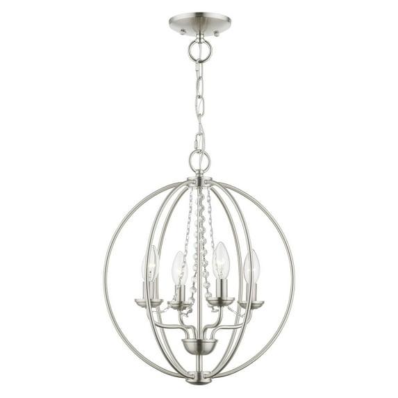 Livex Lighting Arabella 4 - Light Chandelier in  Brushed Nickel