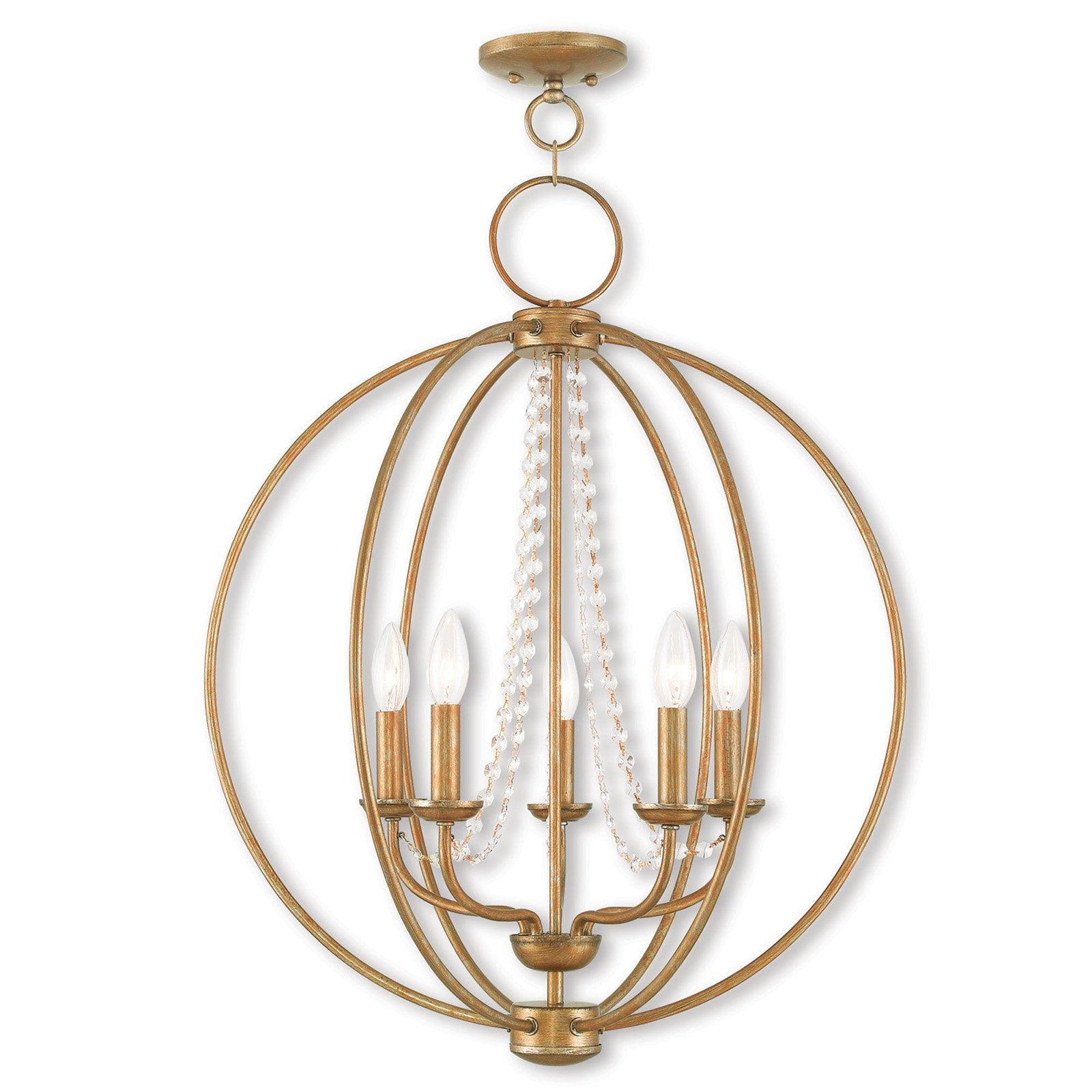 Livex Lighting - Arabella - 5 Light Globe Chandelier In Shabby Chic Style-28.25