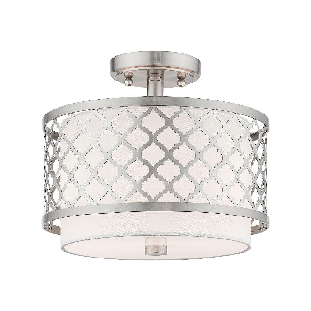 Livex Lighting Arabesque 2 - Light Semi-Flush Mount in  Brushed Nickel