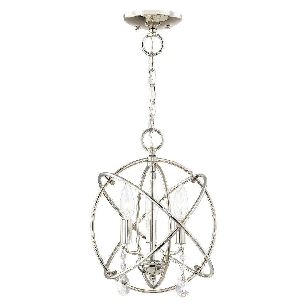 Livex Lighting Aria 3 - Light Chandelier in  Polished Nickel