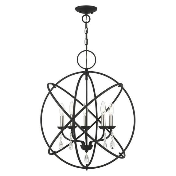 Livex Lighting Aria 5 - Light Chandelier in Black
