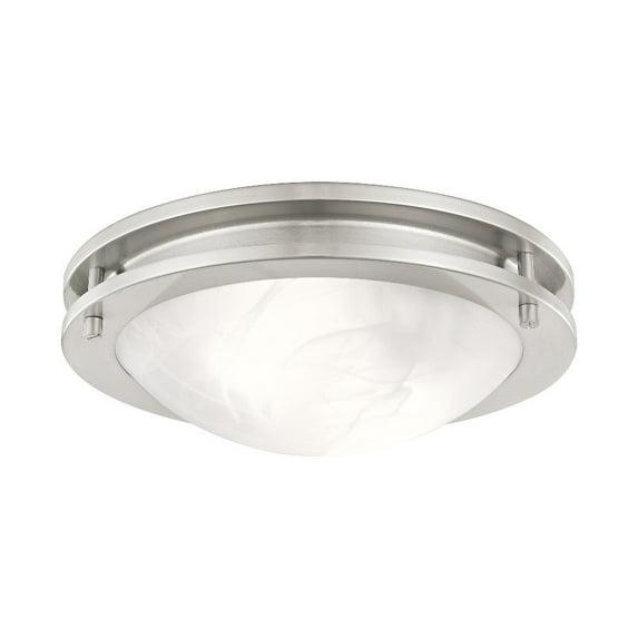 Livex Lighting Ariel 2 - Light Flush Mount in  Brushed Nickel