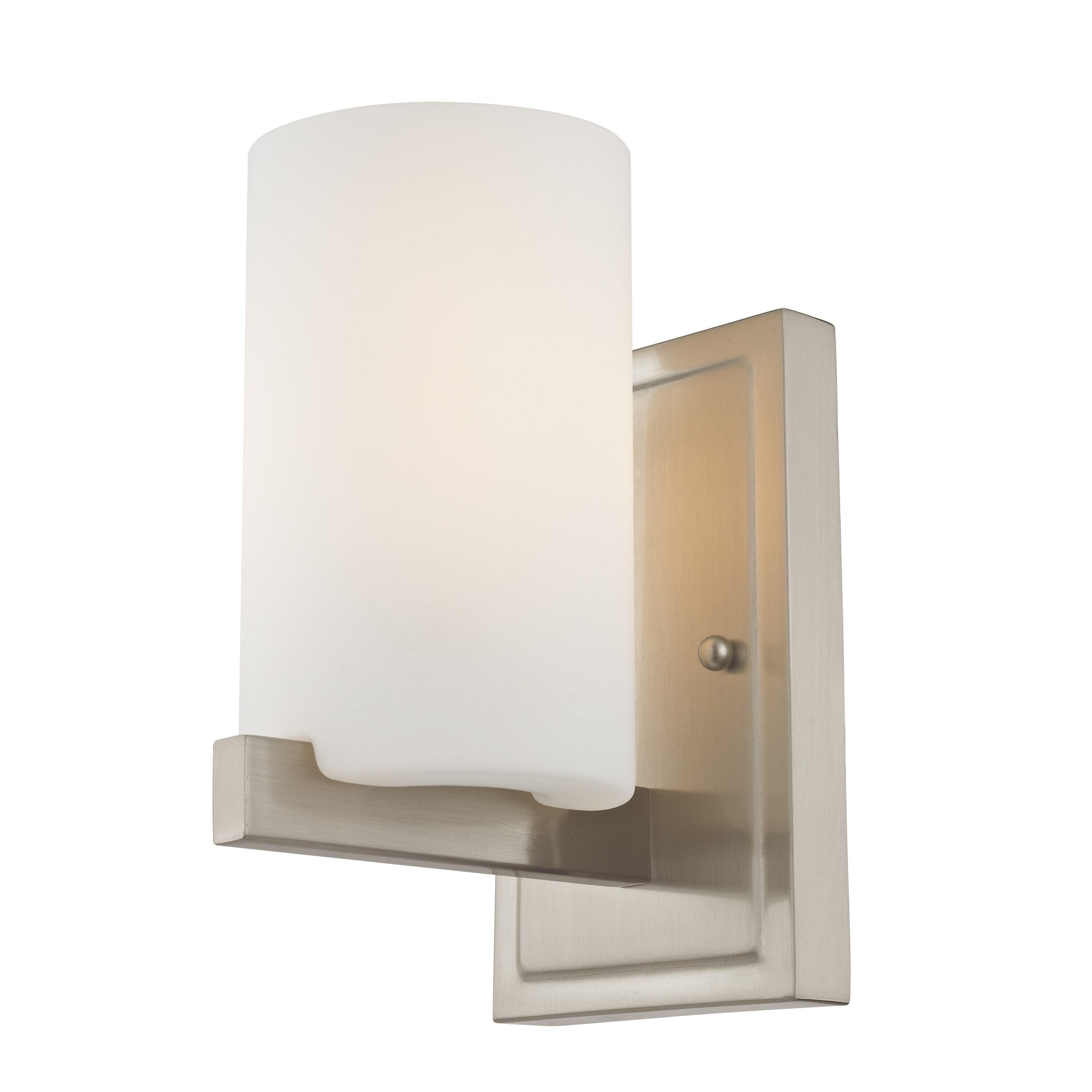1 Light Brushed Nickel Astoria Modern Livex Bathroom Vanity Contemporary 1331-91