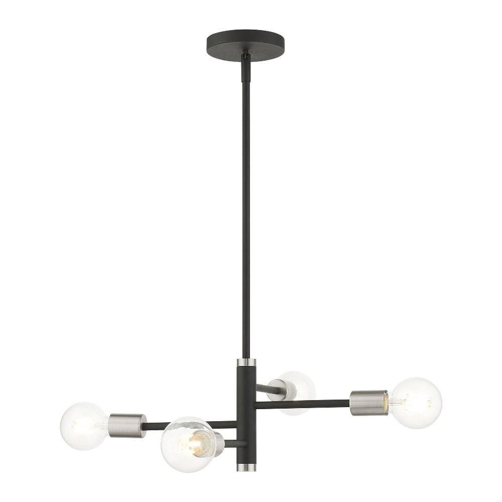 Livex Lighting Bannister 4 - Light Chandelier in  Black