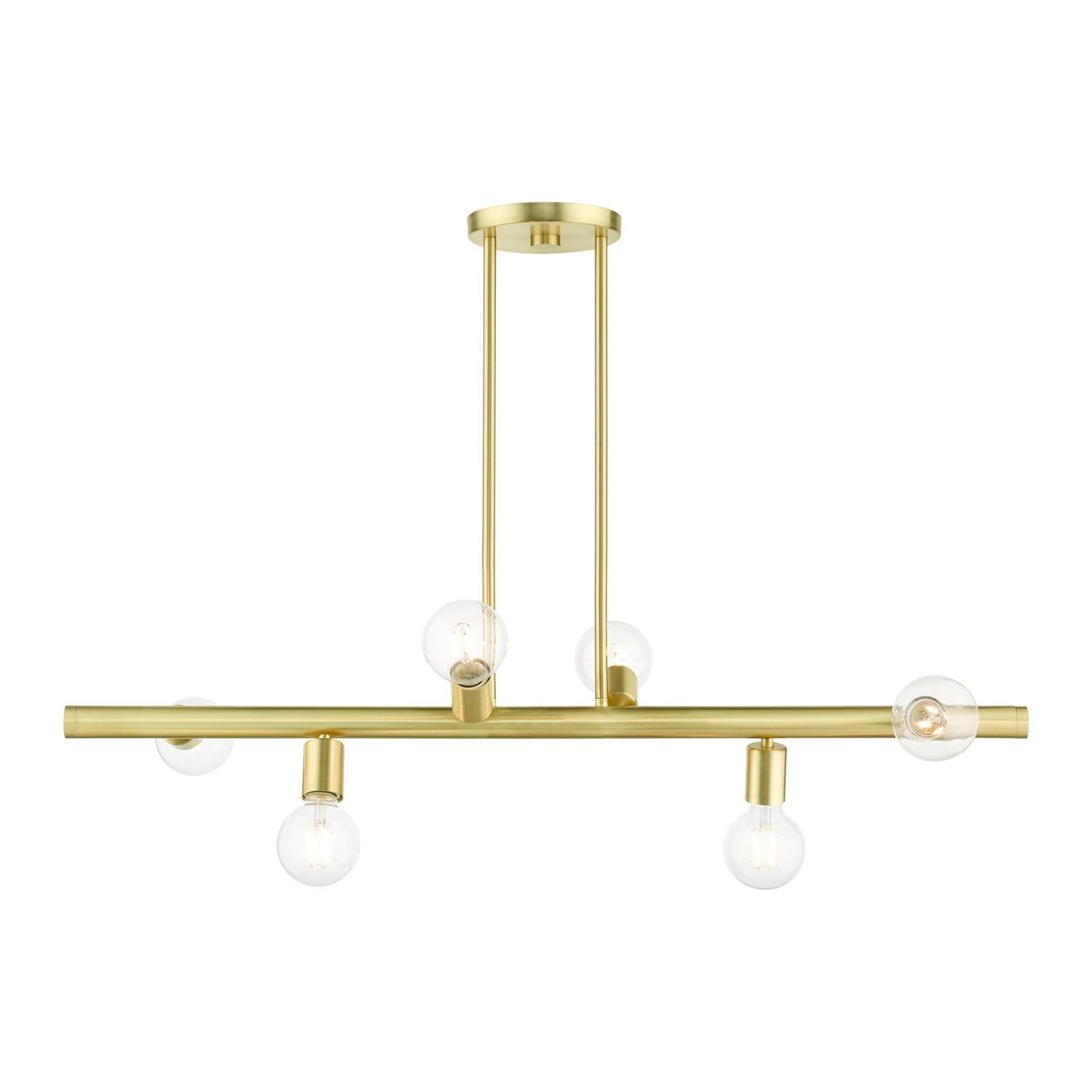 Livex Lighting - Bannister - 6 Light Linear Chandelier in Mid Century Modern