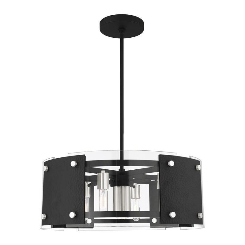 Livex Lighting Barcelona 6 - Light Chandelier in  Black/Brushed Nickel