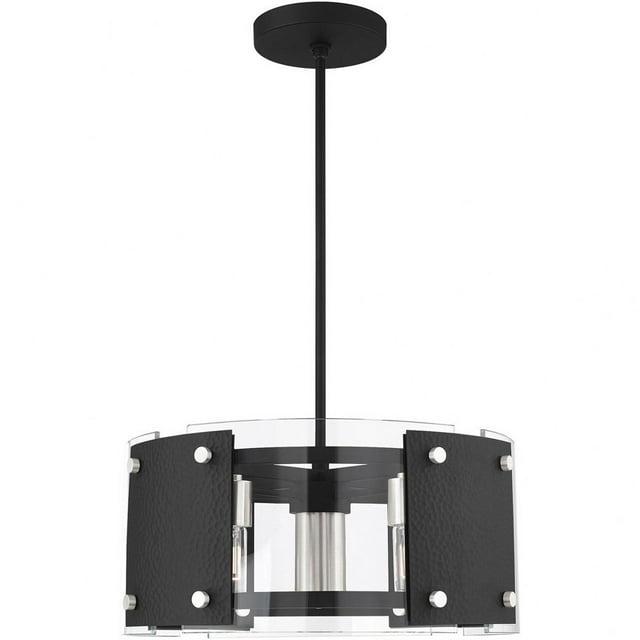 Livex Lighting Barcelona 6 - Light Pendant in  Black/Brushed Nickel