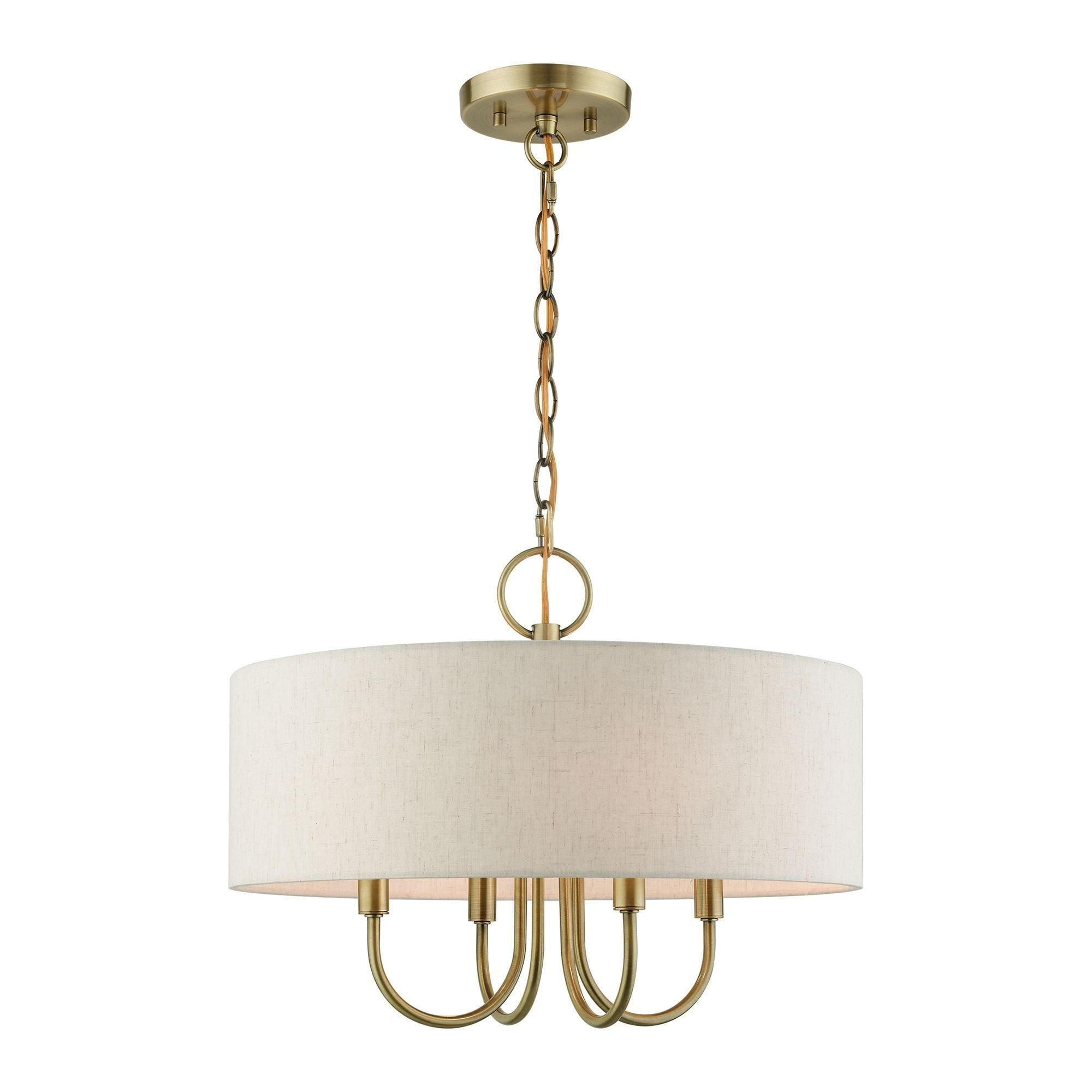 Livex Lighting Blossom 4 - Light Pendant in Antique Brass