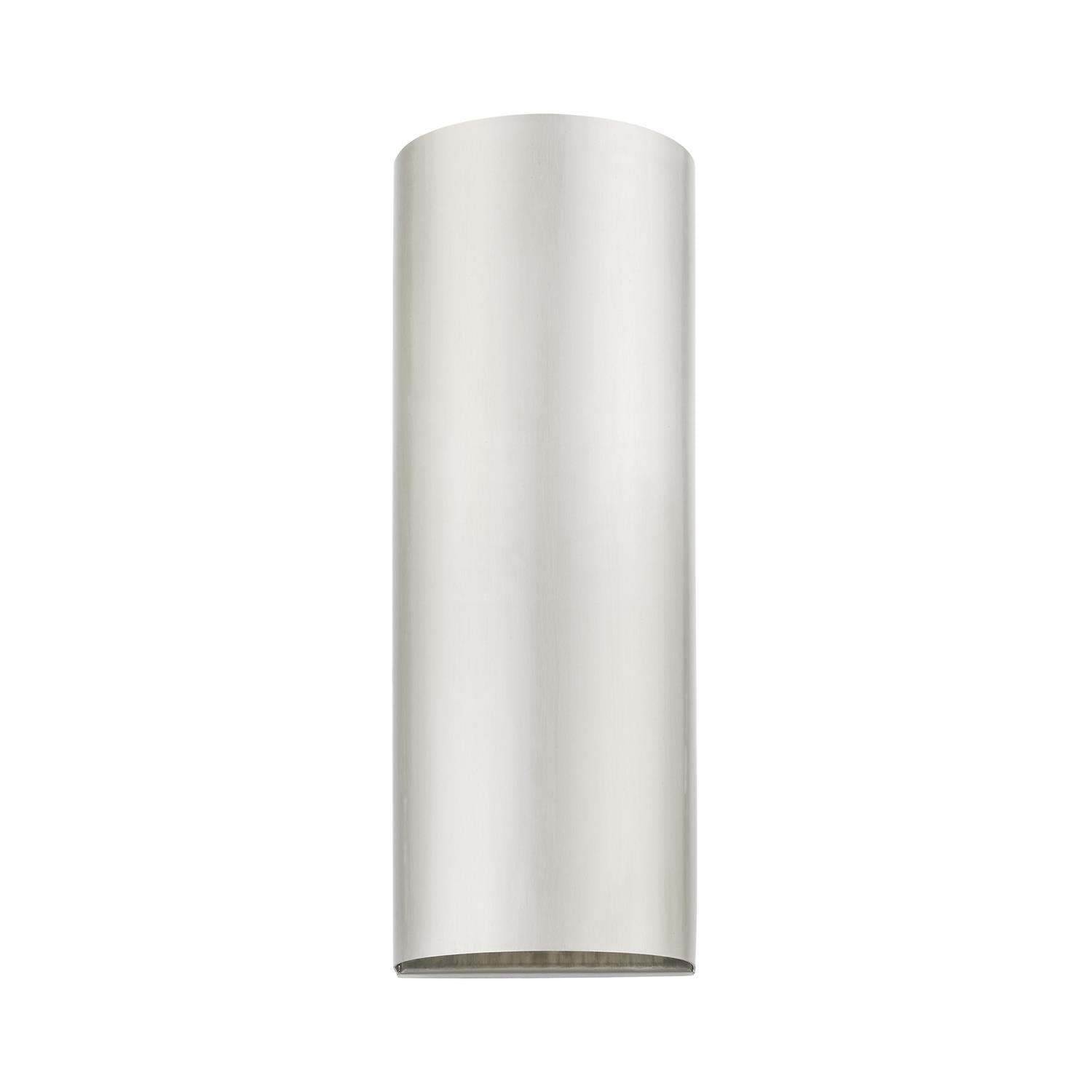 Bond Brushed Nickel Half Cylinder Outdoor Wall Sconce