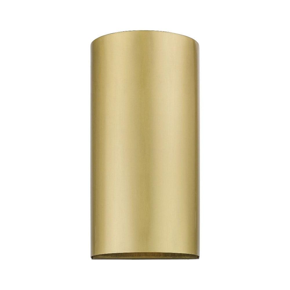 Satin Gold Handcrafted Stainless Steel Outdoor Wall Sconce