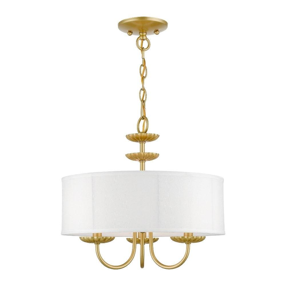 Livex Lighting 42983 Brookdale 3 Light 16" Wide Taper Candle Pendant - Gold