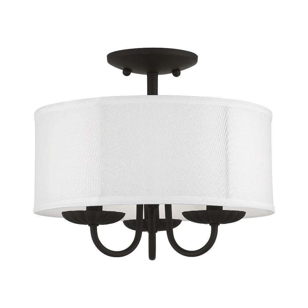 Livex Lighting Brookdale 3 - Light Semi-Flush Mount in  Black