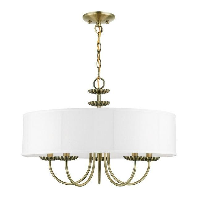 Livex Lighting Brookdale 5 - Light Pendant in  Antique Brass