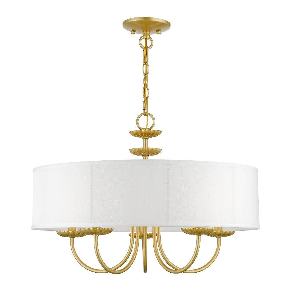 Livex Lighting Brookdale 5 - Light Pendant in  Soft Gold