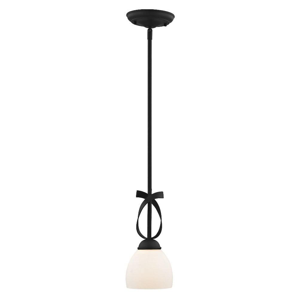 Livex Lighting 4750 Brookside 13" Tall Mini Pendant - Black