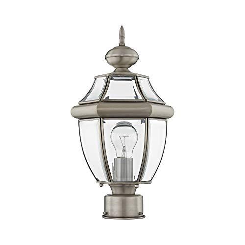 Lighting Lumens Outdoor Post Lantern Pendant Lighting Fixture - with Clear Glass Shade