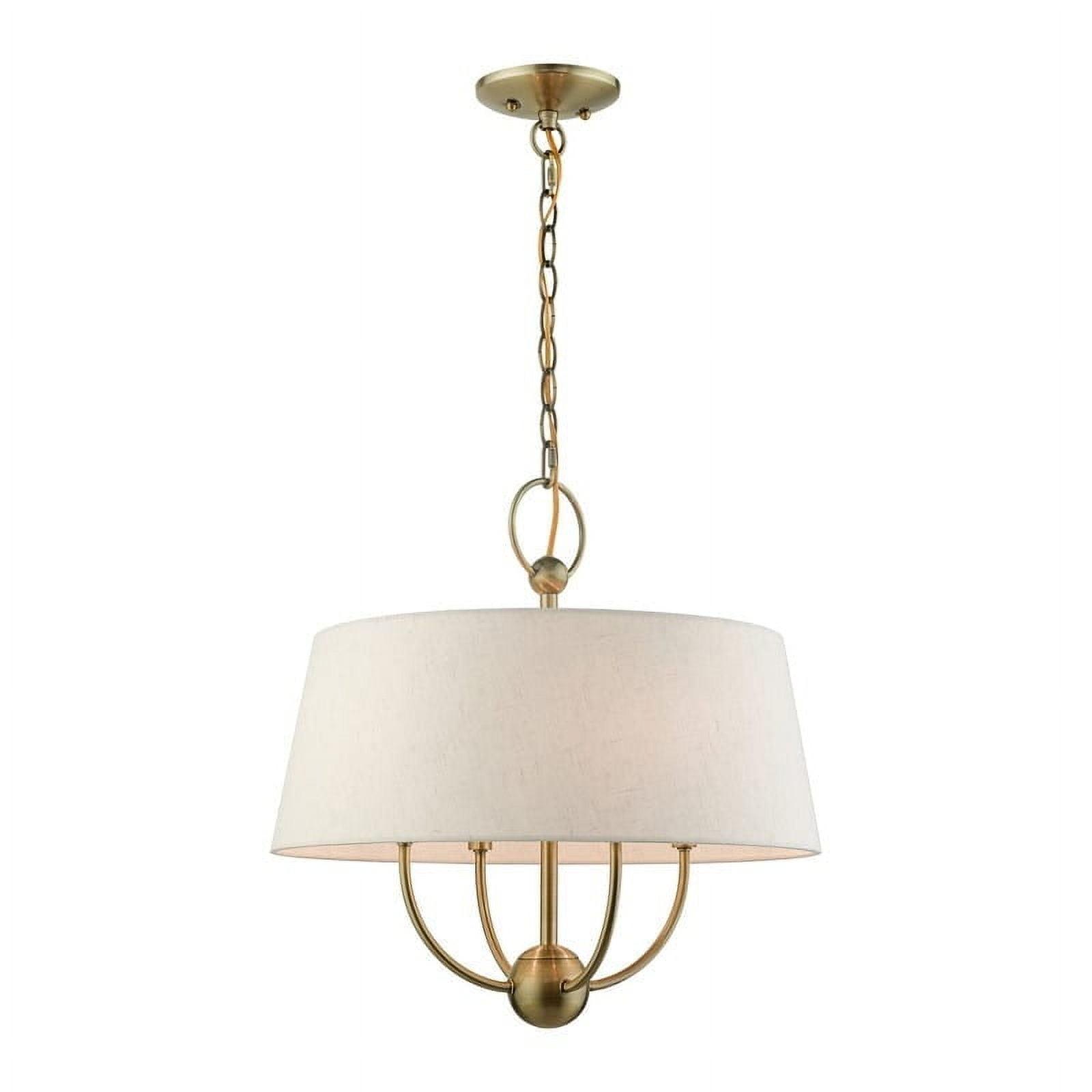 Livex Lighting Cartwright 4 - Light Pendant in  Antique Brass