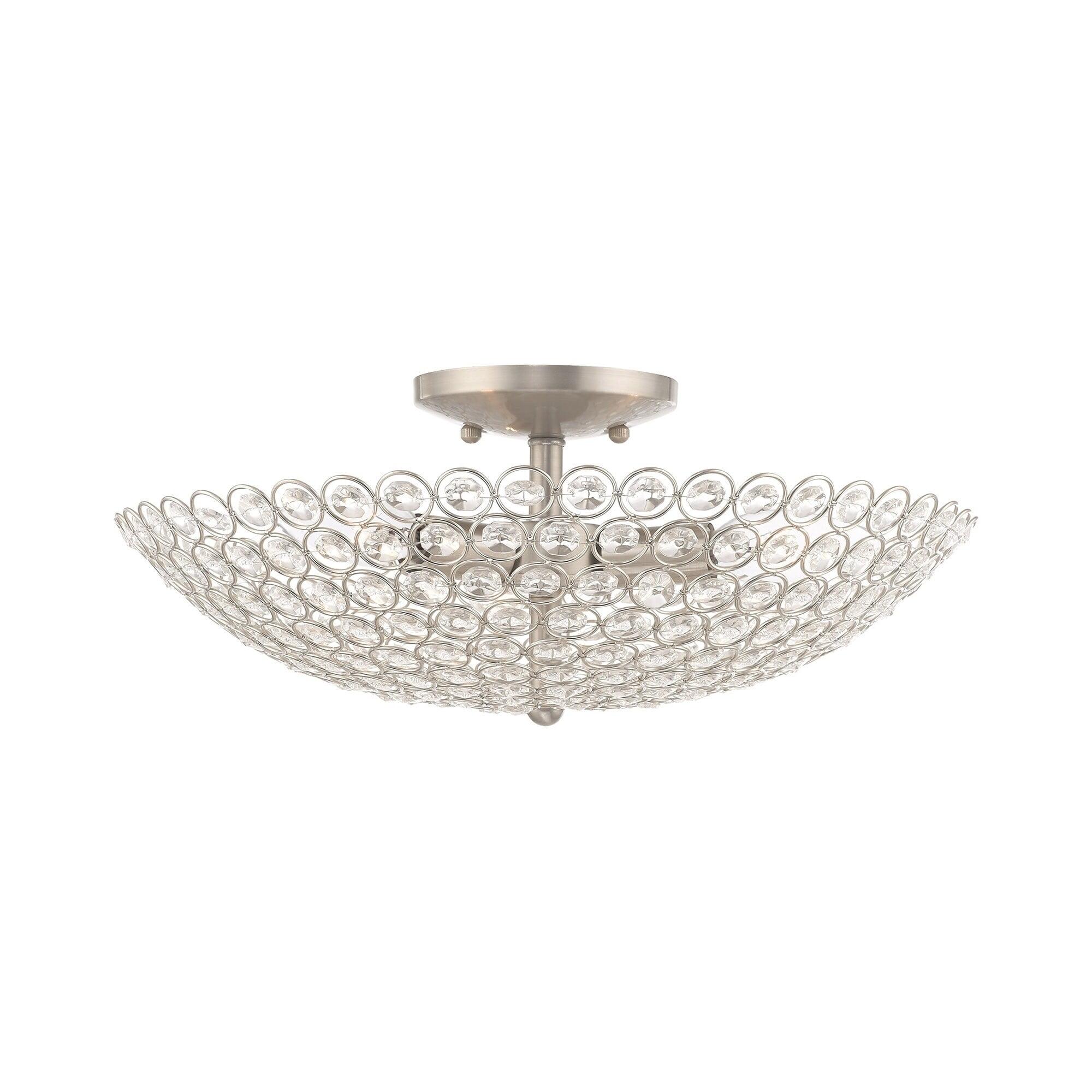 Livex Lighting Cassandra 3 - Light Flush Mount in  Brushed Nickel
