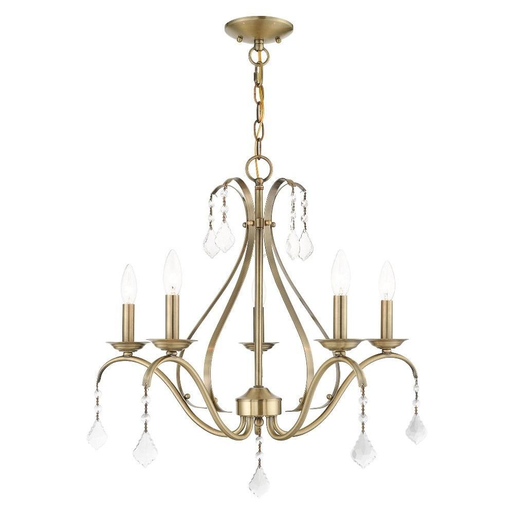 Livex Lighting Caterina 5 - Light Chandelier in  Antique Brass