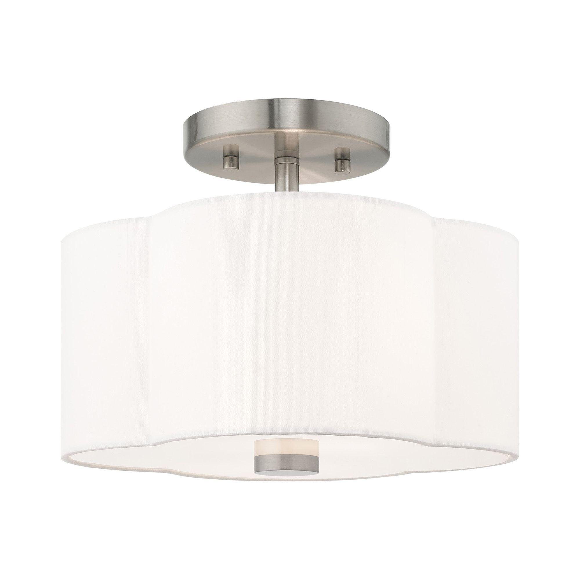 Livex Lighting Chelsea 2 - Light Flush Mount in  Brushed Nickel