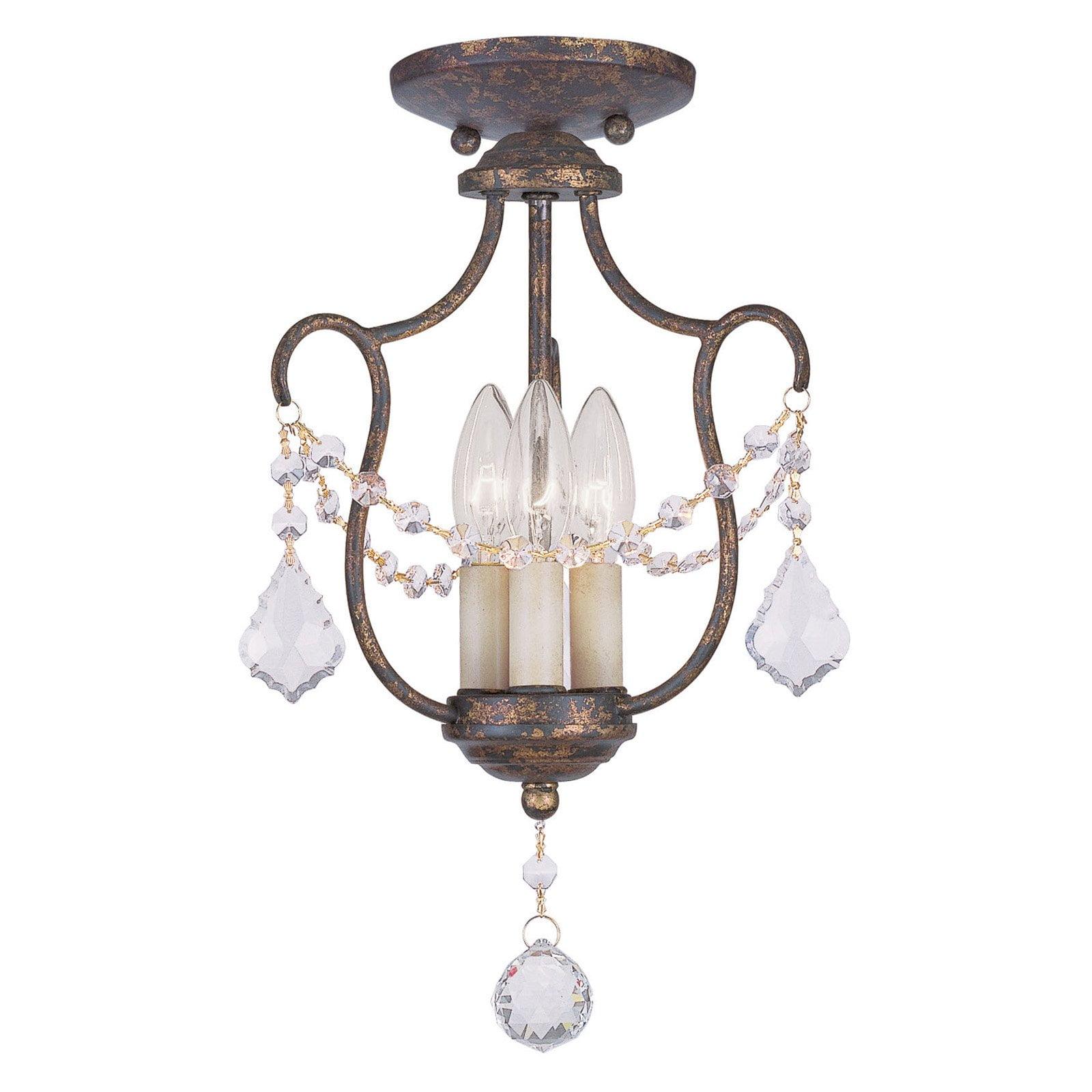 Livex Lighting Chesterfield 3 - Light Pendant in  Hand Applied Venetian Golden Bronze