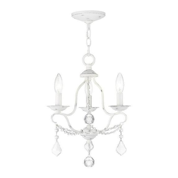 Livex Lighting Chesterfield 3 - Light Chandelier in  Antique White
