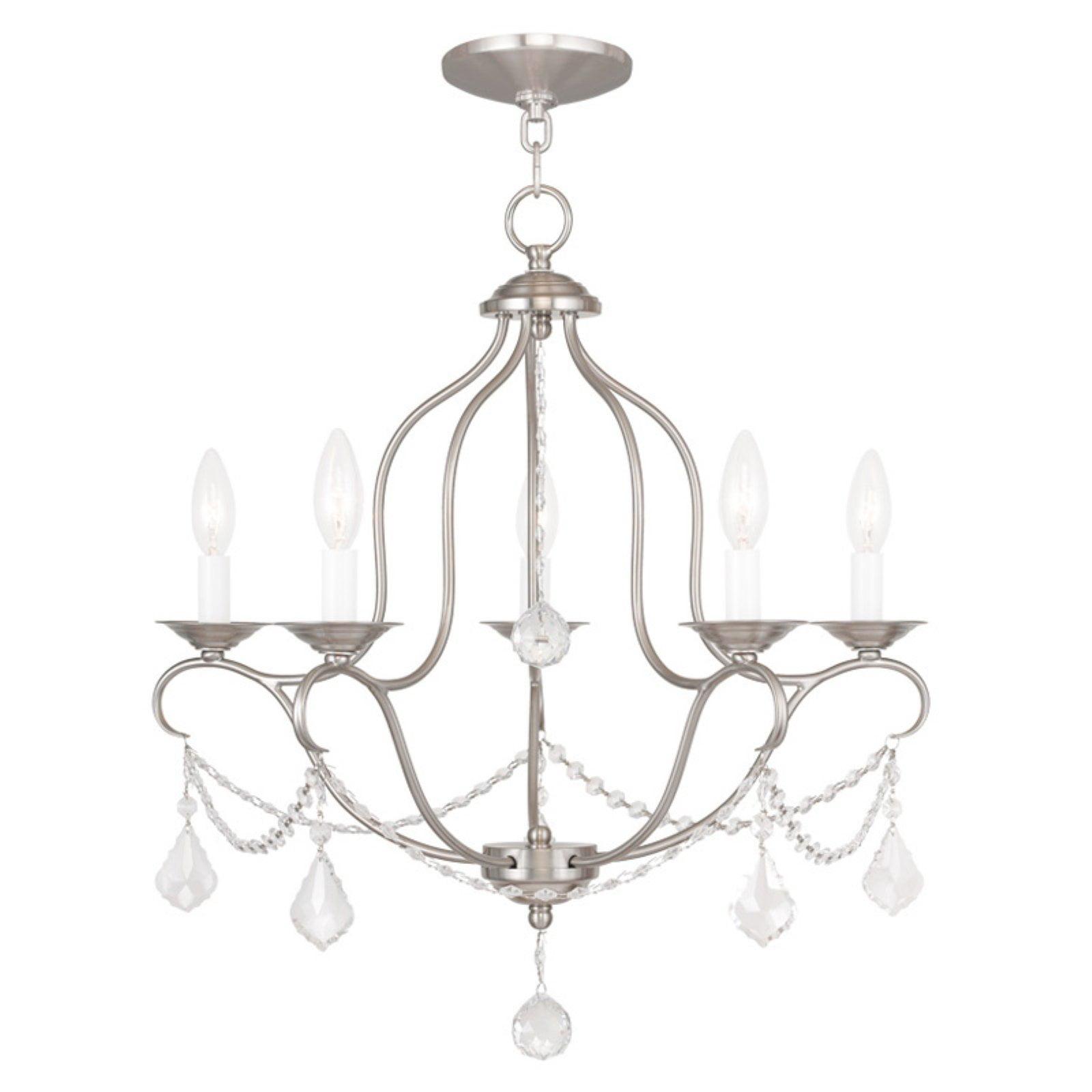 Livex Lighting Chesterfield 5 - Light Chandelier in  Brushed Nickel