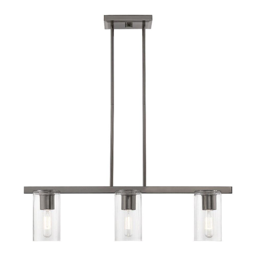 Livex Lighting Clarion 3 - Light Chandelier in  Black Chrome