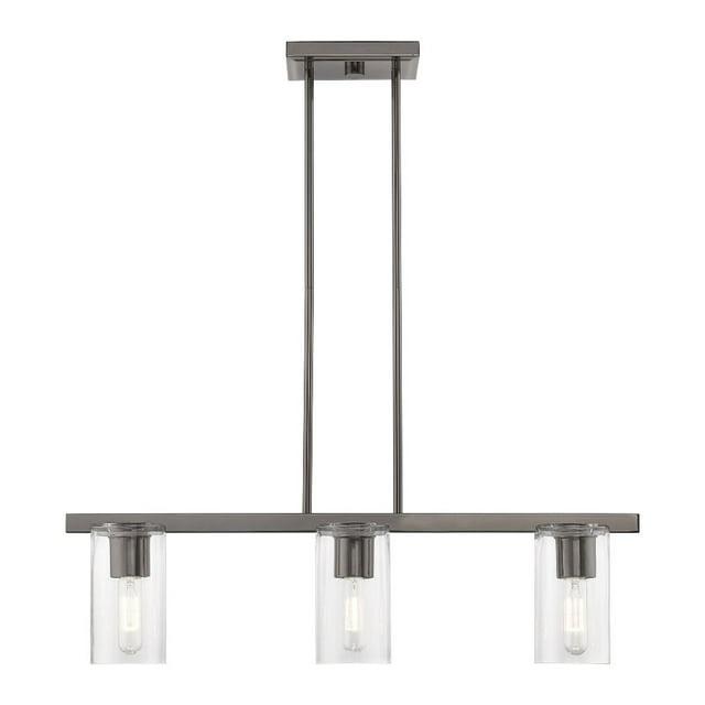Livex Lighting Clarion 3 - Light Chandelier in  Black Chrome