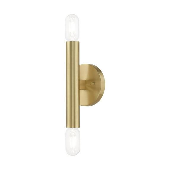 Livex Lighting Copenhagen 2 - Light Wall Light in  Satin Brass