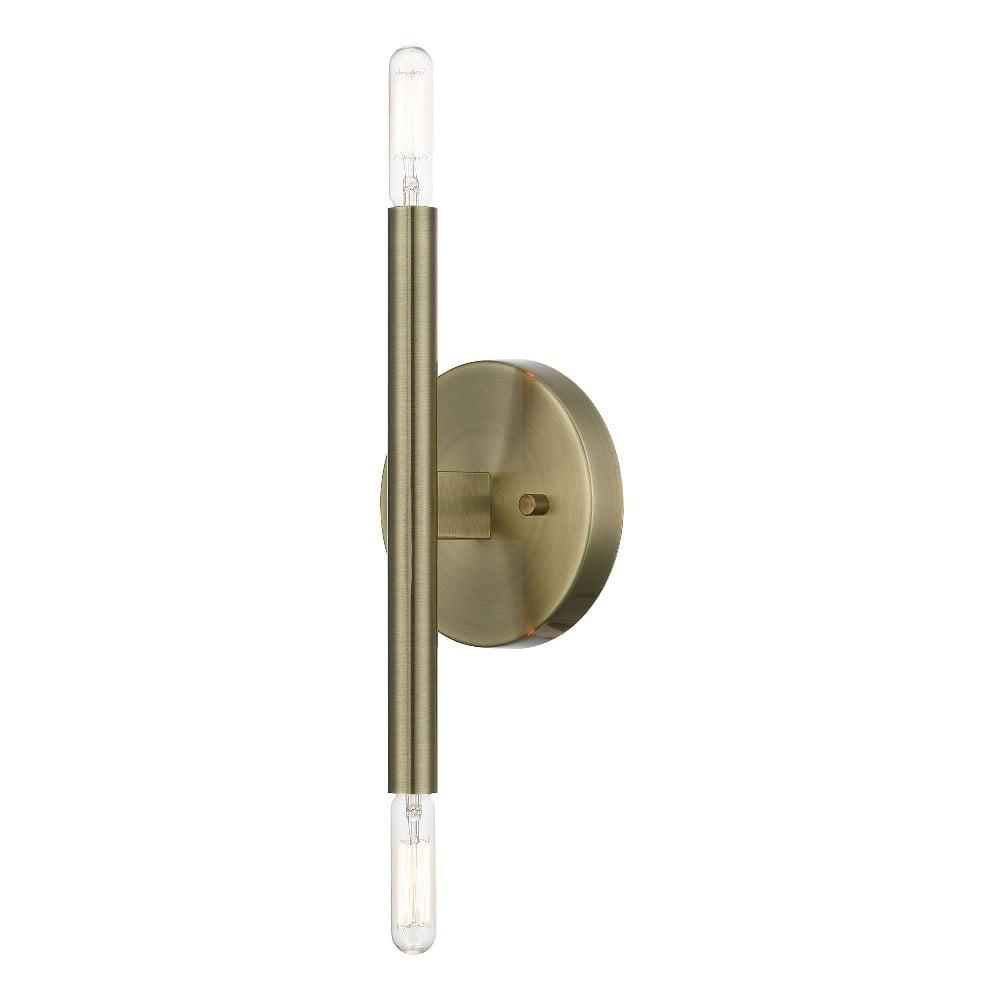 Livex Lighting 51172 Copenhagen 2 Light 10" Tall Wall Sconce - Brass