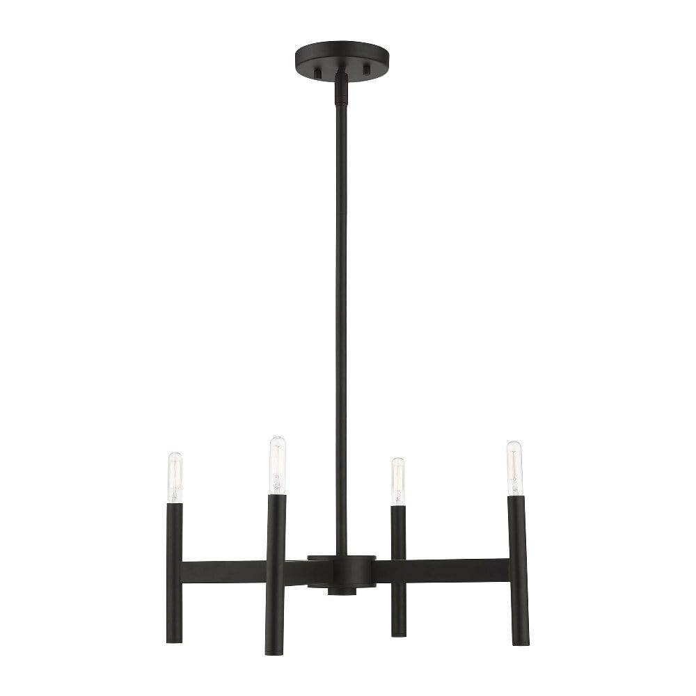 Livex Lighting Copenhagen 4 - Light Chandelier in  Black