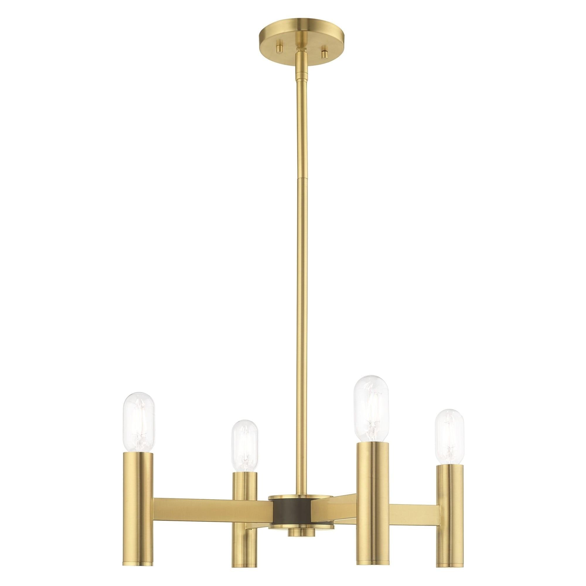 Livex Lighting Copenhagen 4 - Light Chandelier in  Satin Brass