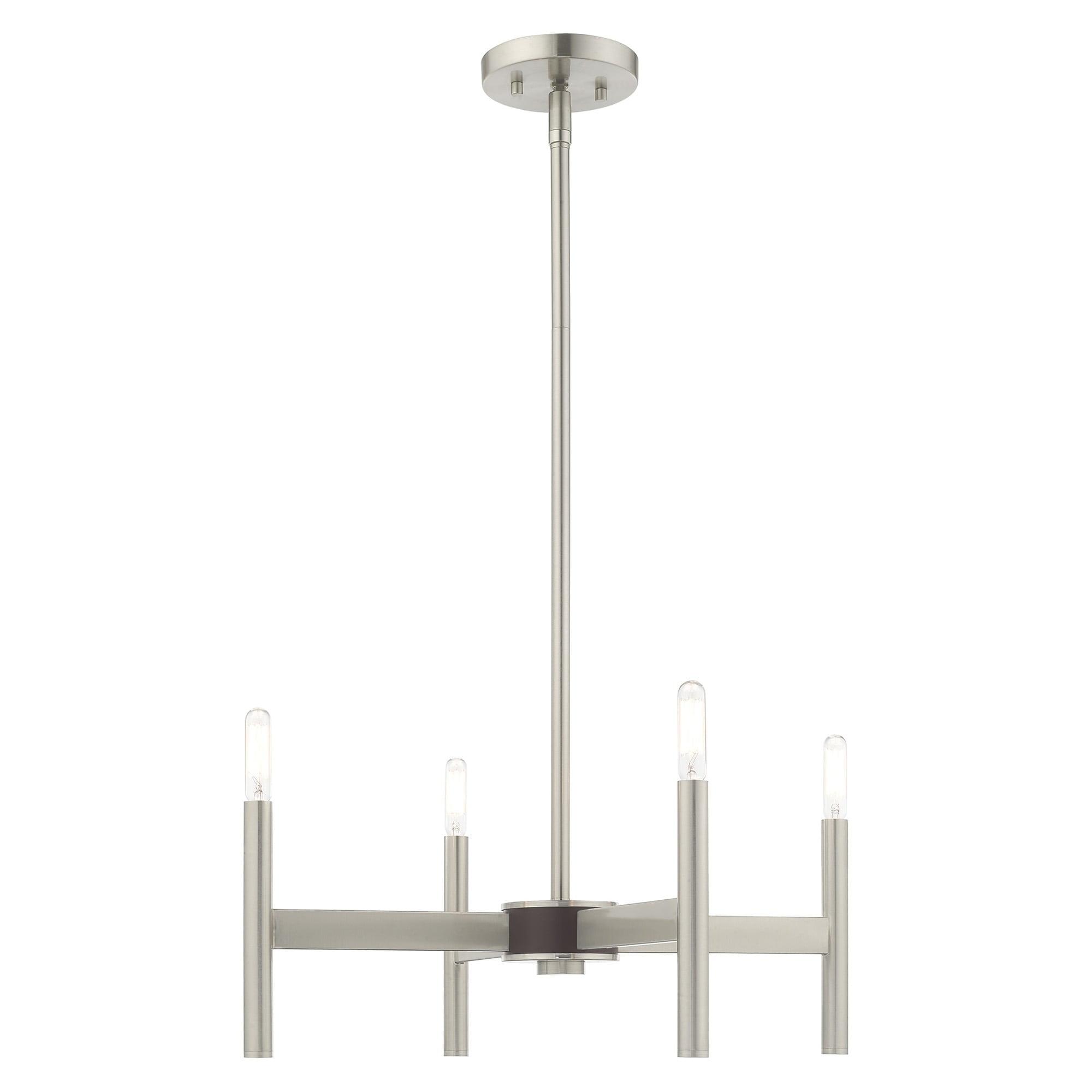 Livex Lighting Copenhagen 4 - Light Chandelier in  Brushed Nickel
