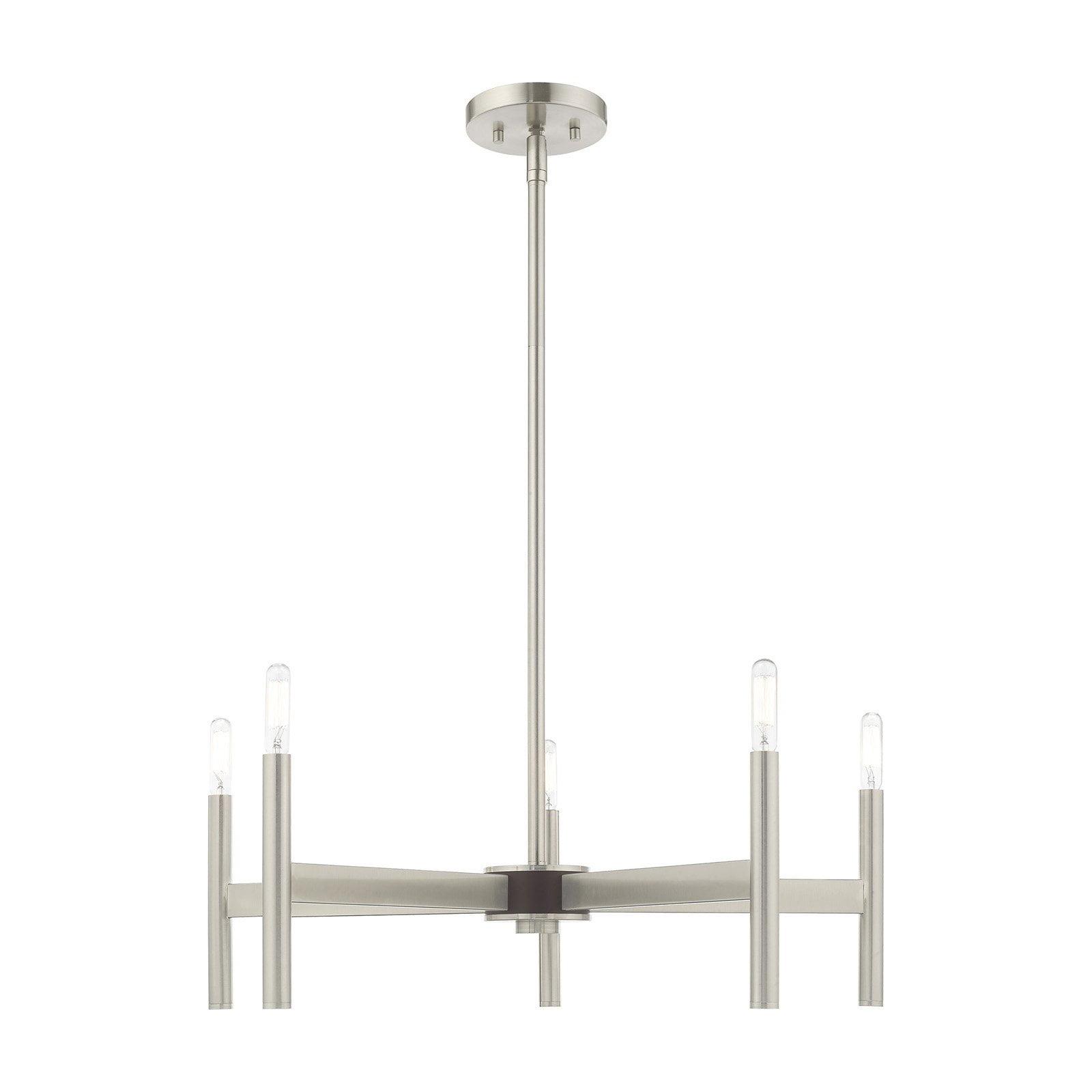 Livex Lighting - Copenhagen - 5 Light Chandelier In Mid Century Modern