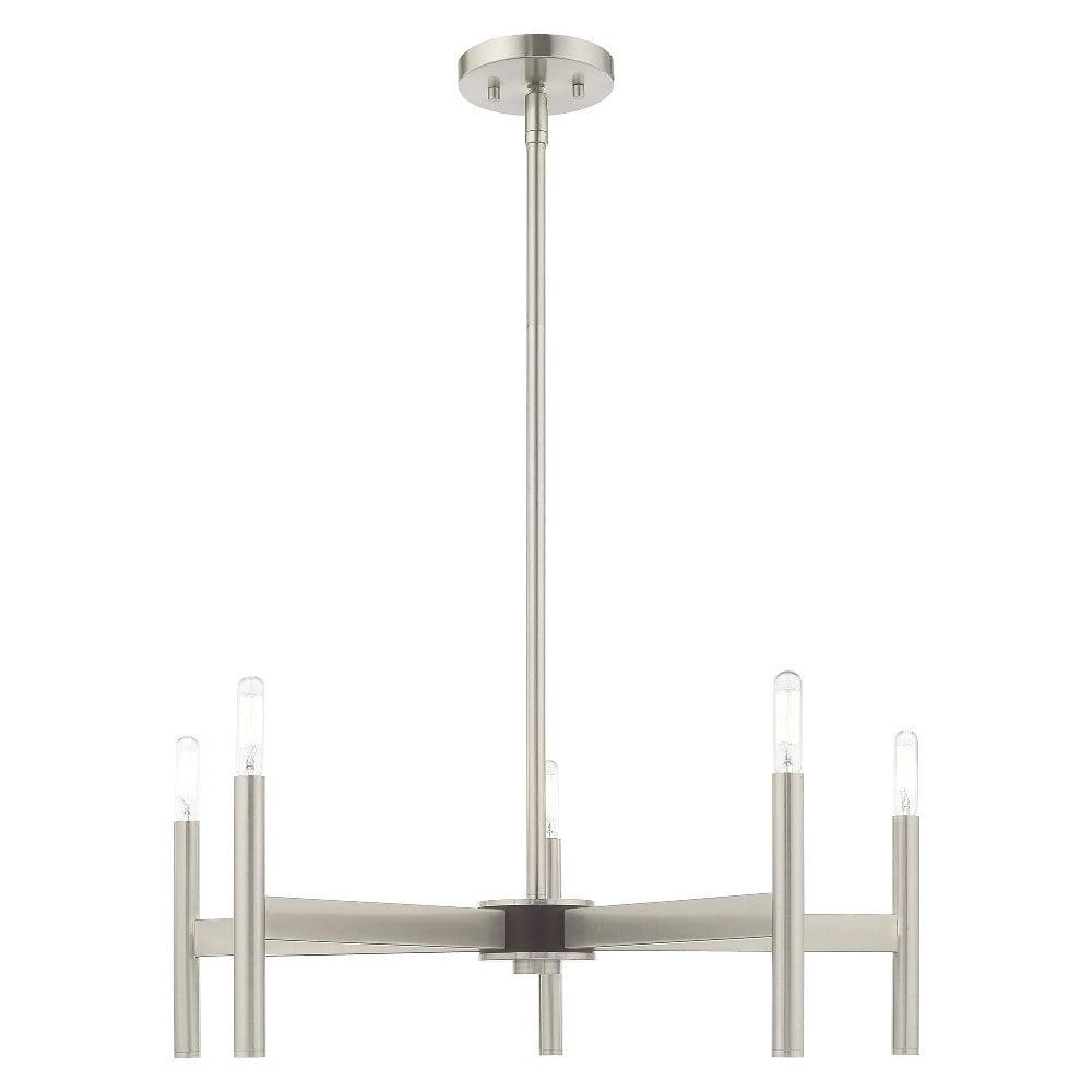 Livex Lighting Copenhagen 5 - Light Chandelier in  Brushed Nickel