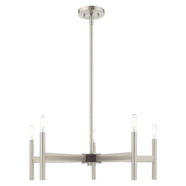 Livex Lighting Copenhagen 5 - Light Chandelier in  Brushed Nickel