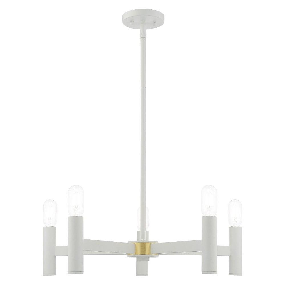 Livex Lighting Copenhagen 5 - Light Chandelier in  White
