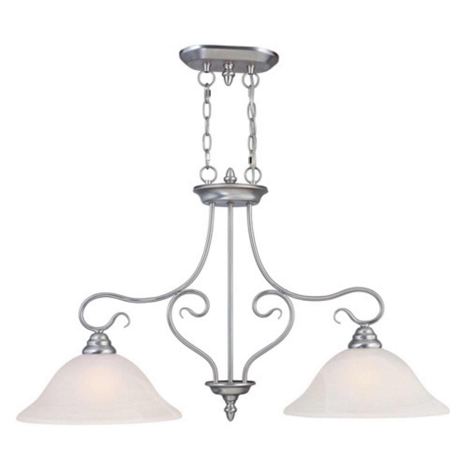 Livex Lighting Coronado 2 - Light Island Pendant Light in  Brushed Nickel