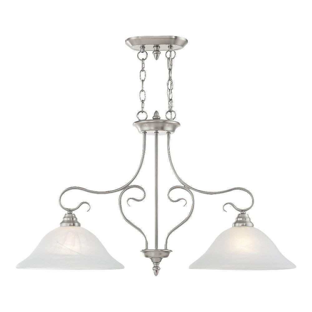 Livex Lighting Coronado 2 - Light Island Pendant Light in  Brushed Nickel